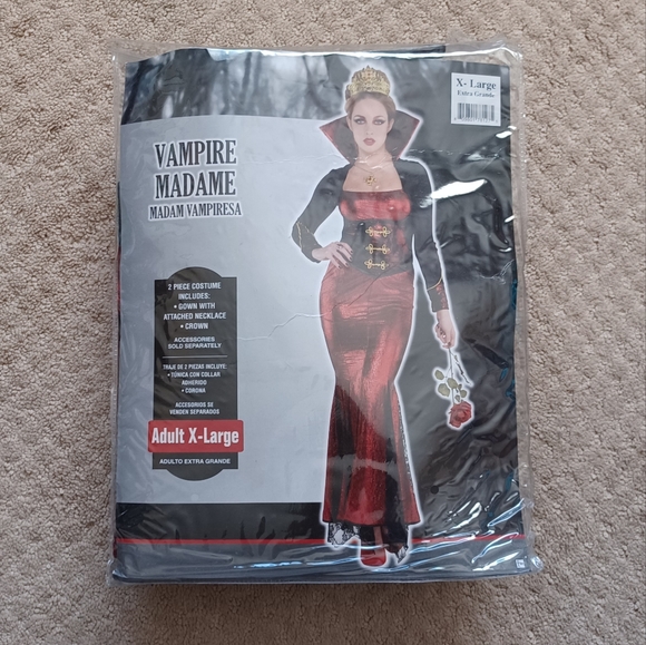 Women's Vampire Madam Costume (X-Large/14-16) - Picture 9 of 9